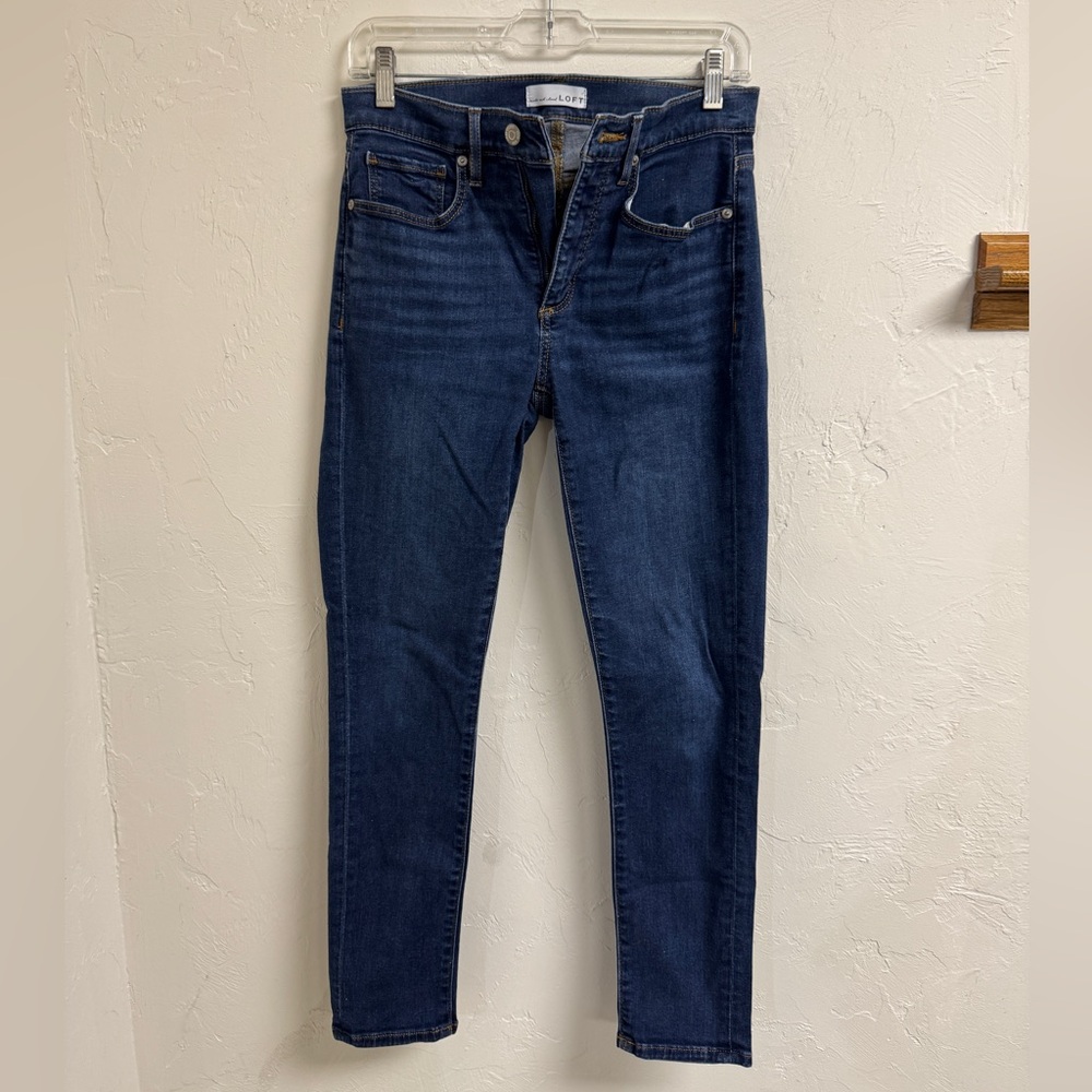 LOFT Dark Blue Skinny Jeans